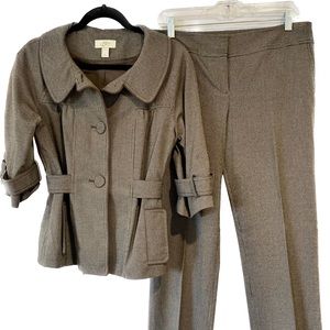 Ann Taylor LOFT tweed-print jacket & pants suit